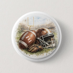 Badge Rond 5 Cm Bouton épinglé de football américain Fan de spor