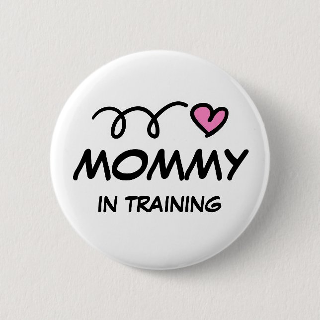 Badge Rond 5 Cm Bouton épinglé de maman en formation (Devant)