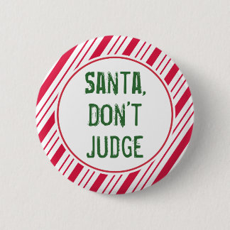Badge Rond 5 Cm Bouton épinglé de Noël avec Père Noël drôle