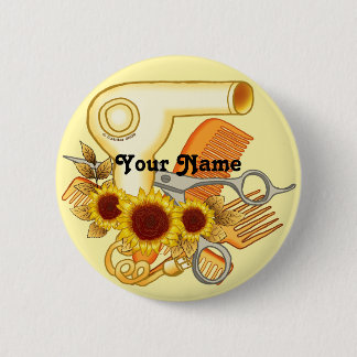 Badge Rond 5 Cm Bouton épingle de tournesol Beauticier