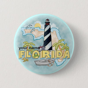 Badge Rond 5 Cm Bouton épingle du phare de Floride