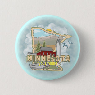 Badge Rond 5 Cm Bouton épingle du phare du Minnesota