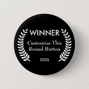 Badge Rond 5 Cm Bouton épinglé Laurier du gagnant d'un festival de