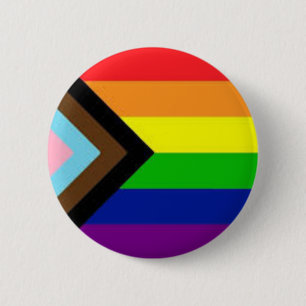 Badge Rond 5 Cm Bouton épinglé LGBTQ+ Progress