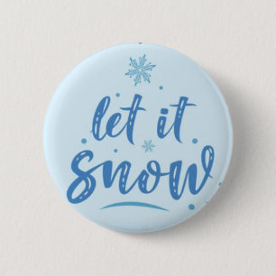 Badge Rond 5 Cm Bouton épinglé neige - Patchs d'hiver