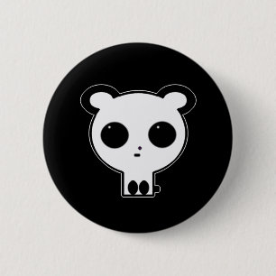 Badge Rond 5 Cm Bouton épinglé Panda gothique Kawaii