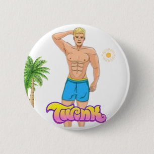 Badge Rond 5 Cm Bouton épinglé TWINK 