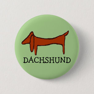 Badge Rond 5 Cm Bouton épinglette de dachshund abstrait célèbre