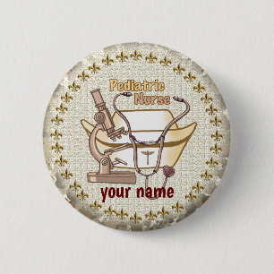 Badge Rond 5 Cm Bouton épinglette de l'infirmière pédiatrique