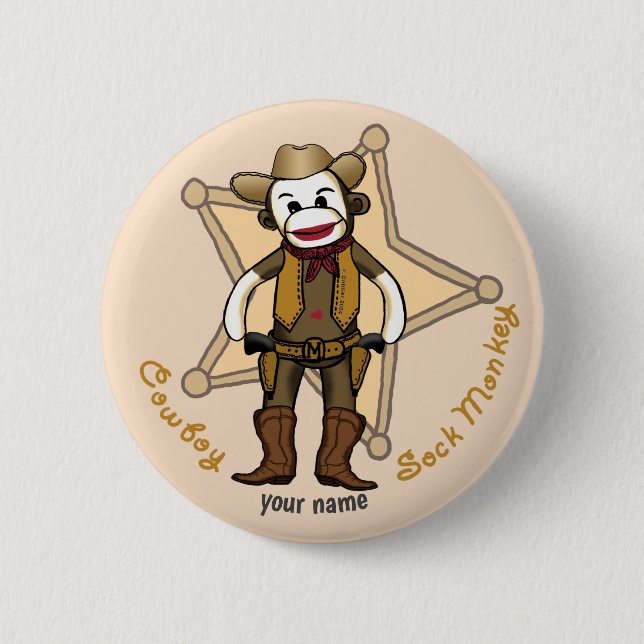 Badge Rond 5 Cm Bouton épinglette du singe de réserve (Devant)