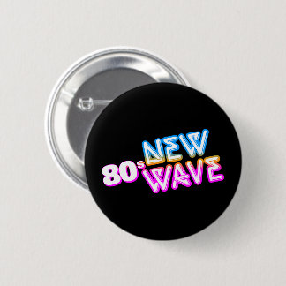 Badge Rond 5 Cm Bouton épinglette New Wave des années 80
