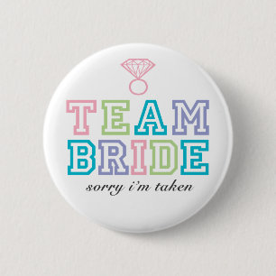 Badge Rond 5 Cm Bouton Epouse d'équipe