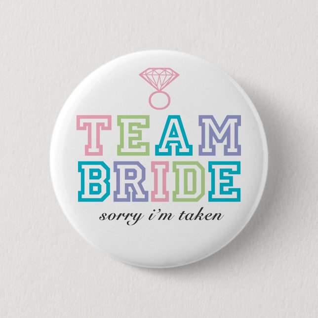 Badge Rond 5 Cm Bouton Epouse d'équipe (Devant)