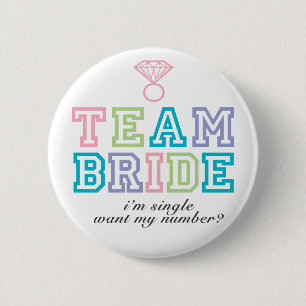 Badge Rond 5 Cm Bouton Epouse d'équipe