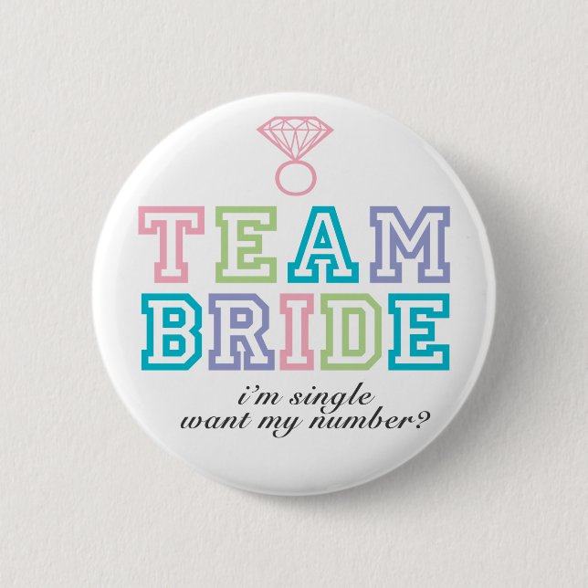 Badge Rond 5 Cm Bouton Epouse d'équipe (Devant)