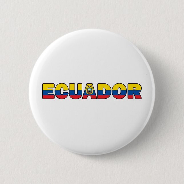 Badge Rond 5 Cm Bouton Équateur (Devant)