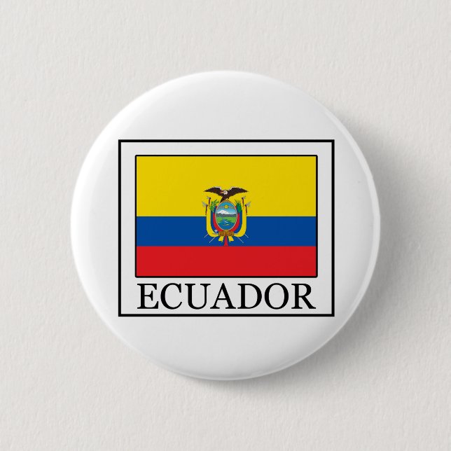 Badge Rond 5 Cm Bouton Équateur (Devant)