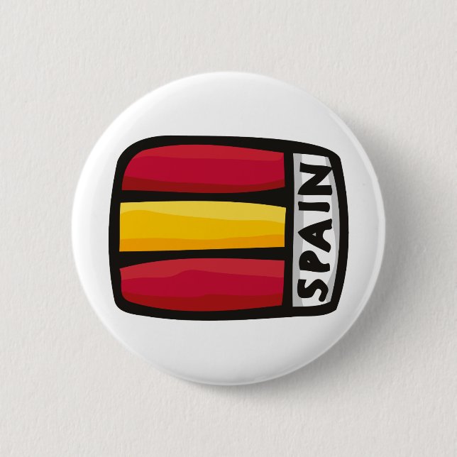 Badge Rond 5 Cm Bouton Espagne (Devant)