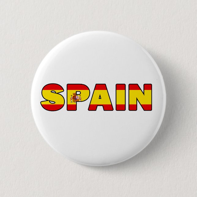 Badge Rond 5 Cm Bouton Espagne (Devant)