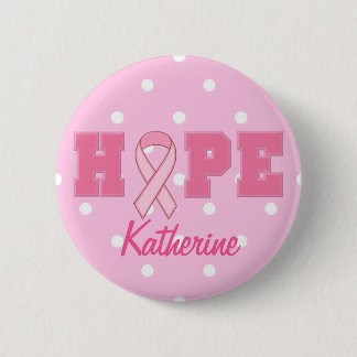 Badge Rond 5 Cm Bouton Espérance du cancer du sein