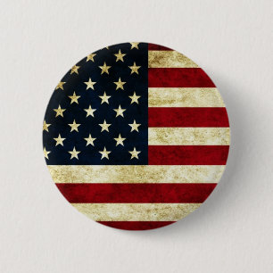 Badge Rond 5 Cm bouton, Etats-Unis, drapeau