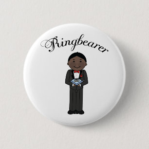 Badge Rond 5 Cm Bouton ethnique de mariage de Ringbearer