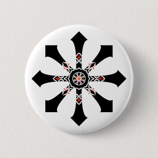 Badge Rond 5 Cm Bouton étoile Chaos revisité