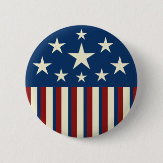 Badge Rond 5 Cm Bouton étoile patriotique