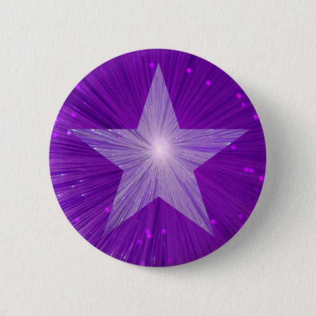 Badge Rond 5 Cm Bouton Étoile violette (Devant)
