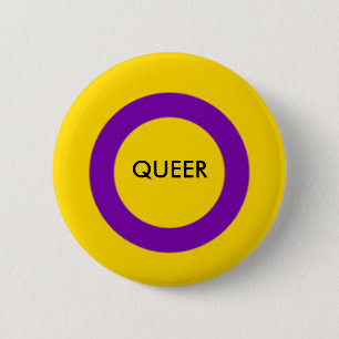 Badge Rond 5 Cm Bouton étrange de fierté d'Intersex