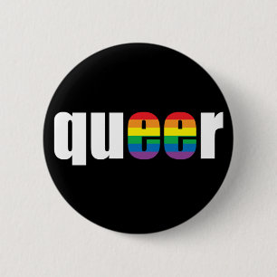 Badge Rond 5 Cm Bouton étrange de noir de fierté