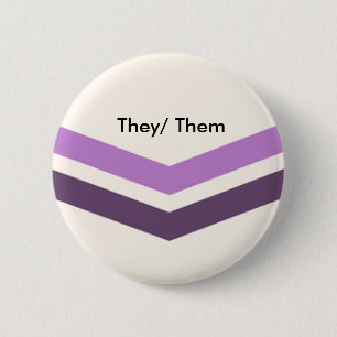 Badge Rond 5 Cm Bouton étrange de pronoms ils ils