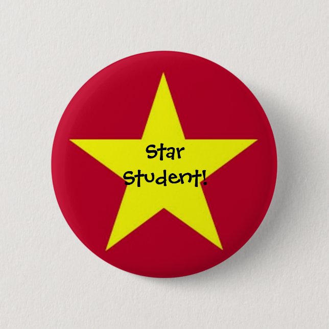 Badge Rond 5 Cm Bouton Étudiant étoile (Devant)