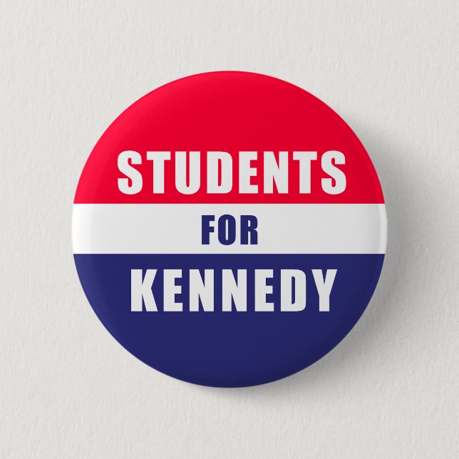 Badge Rond 5 Cm Bouton Étudiants pour Kennedy (Devant)