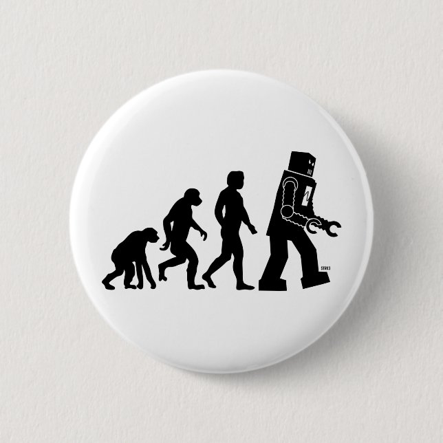 Badge Rond 5 Cm Bouton Évolution du robot (Devant)