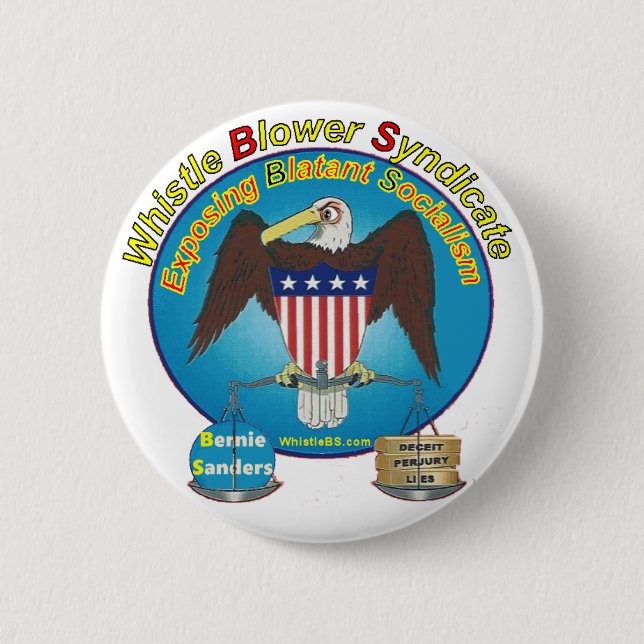 Badge Rond 5 Cm Bouton exposant Bernie Sanders à un socialisme lat (Devant)