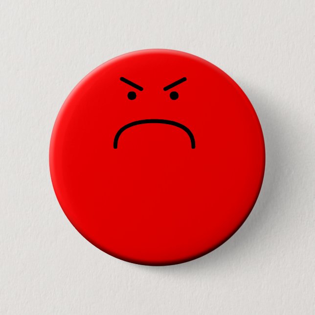 Badge Rond 5 Cm Bouton fâché (Devant)