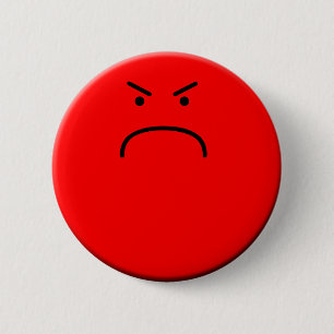 Badge Rond 5 Cm Bouton fâché