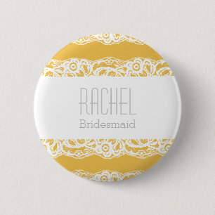 Badge Rond 5 Cm Bouton fait sur commande de demoiselle d'honneur -