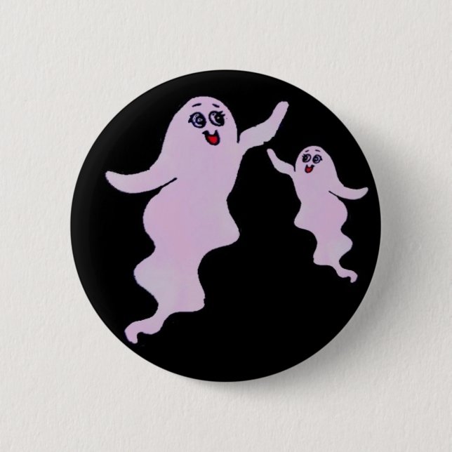 Badge Rond 5 Cm Bouton Fantômes (Devant)