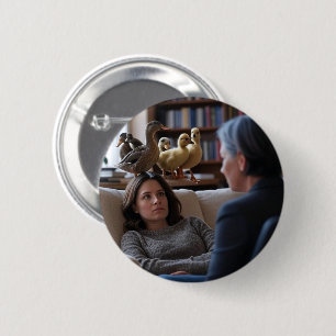 Badge Rond 5 Cm Bouton Fascination pour les canards
