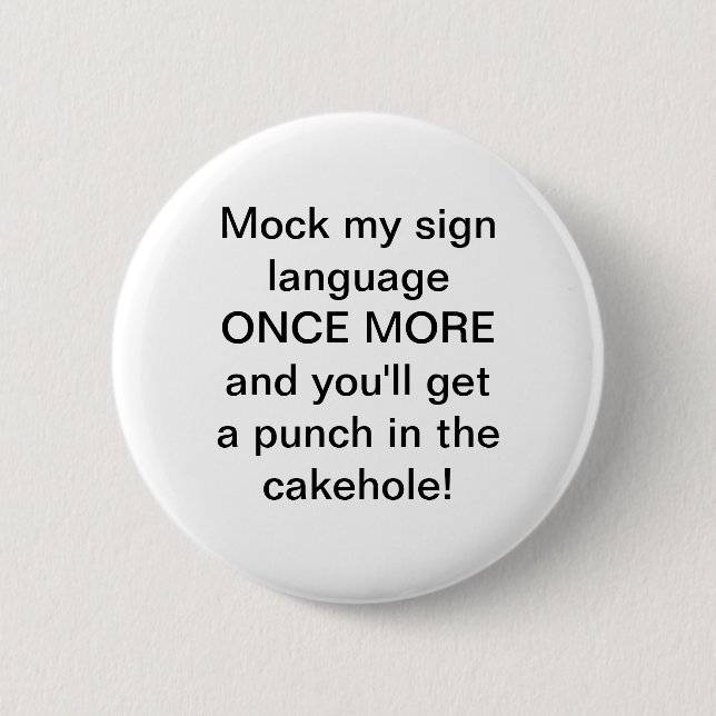 Badge Rond 5 Cm Bouton Faux de signature (Devant)