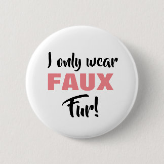 Badge Rond 5 Cm Bouton Faux Fur