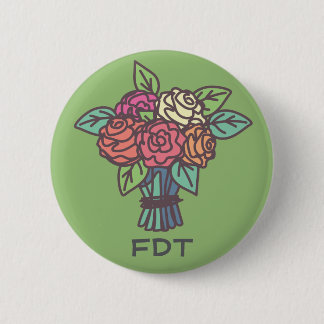 Badge Rond 5 Cm Bouton FDT floral