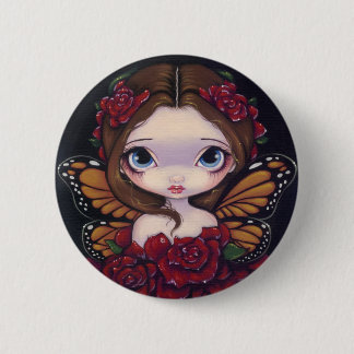 Badge Rond 5 Cm " Bouton féerique "rose