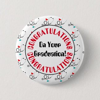 Badge Rond 5 Cm Bouton Félicitations infirmière de fin d'études
