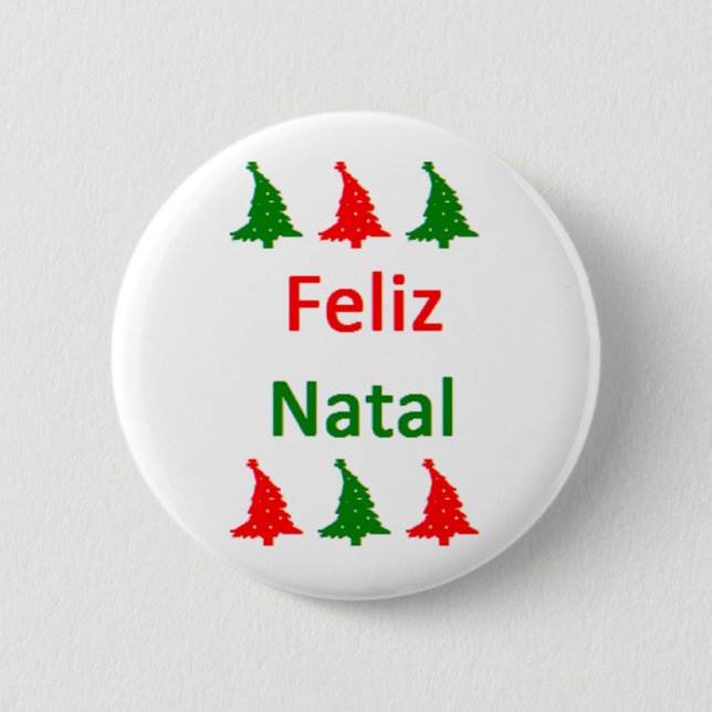 Badge Rond 5 Cm bouton feliz natal (Devant)