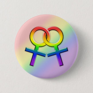 Badge Rond 5 Cm Bouton femelle relié 01 de symboles d'arc-en-ciel