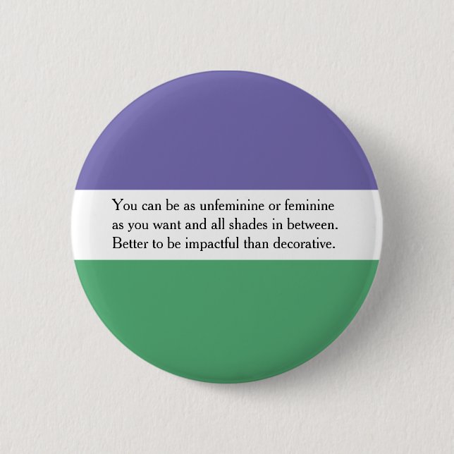 Badge Rond 5 Cm Bouton féministe avec citation d'Audrey Ludwig (Devant)