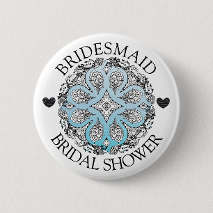 Badge Rond 5 Cm Bouton Fête des mariées de Bridesmaid